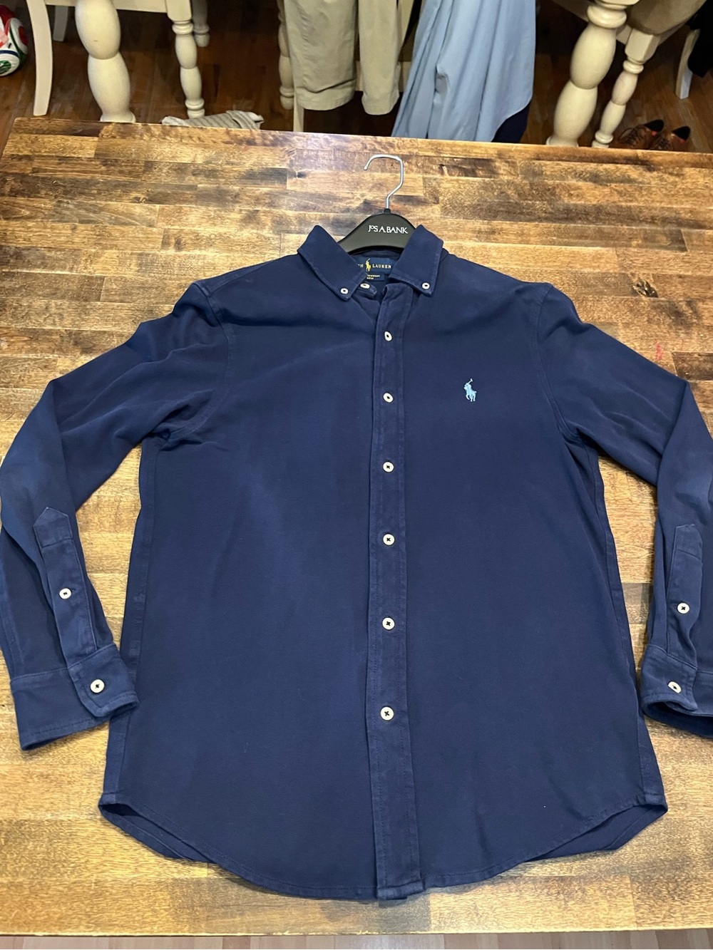 Ralph Lauren Navy Long-Sleeve Button-Down Shirt